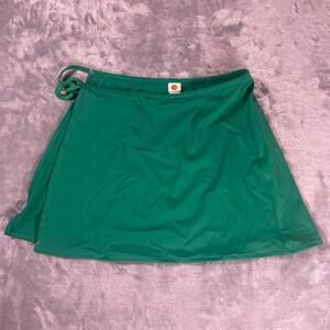 Tropic of C Mia Skirt Cover-Up Iguana Green Chain Detail Wrap Mini Skirt‎ XS